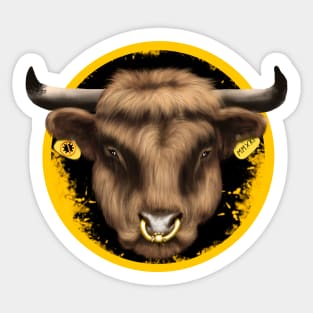 Bull against coronavirus Sticker